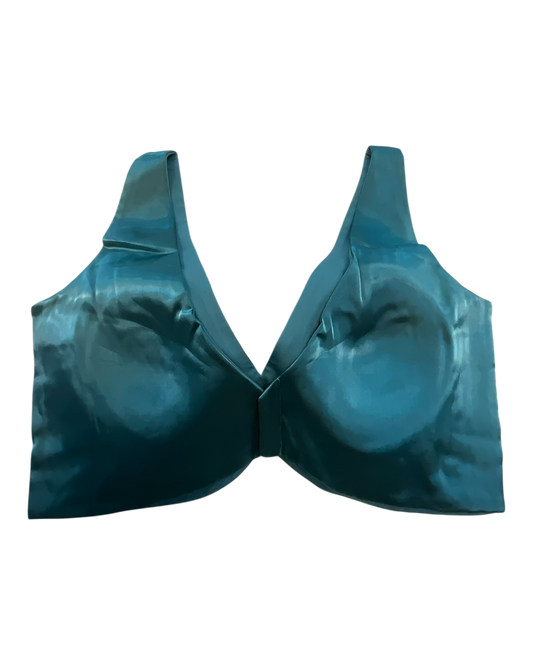 36" / UK 10 - Teal - Rich Designer Silky Saree blouse with cups,  Sleeveless - UK Stock - Quick Delivery - RNK - R900B- KK