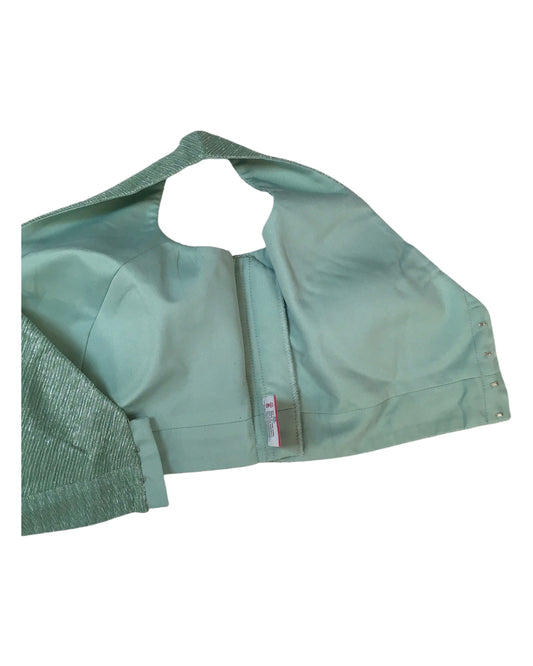 Sea Green - Well Cut Saree blouse with cups,  Sleeveless - 38" - UK Stock - Quick Delivery - RNK - R957-KK