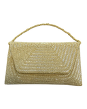 Light Gold - Rich Hand Embroidered Clutch Bag / Handbag -Bollywood / Weddings - JF27 11KJ25