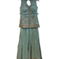 Size 12 (38") - Sea Green - Designer Ladies Mid Length Top Palazzo Trousers Suit - VMK Rachel AY