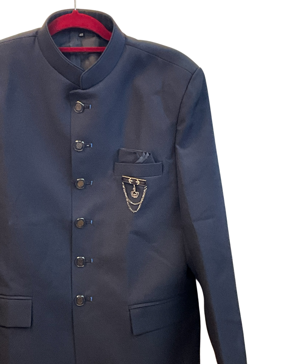 Dark Navy Blue - PREMIUM Slim Fit Mens Nehru / BandhGala / Prince / Chinese Collar Jacket - Fantastic Fit - CS2701 VP