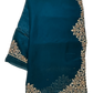 Teal - Rich Saree with Stone Work Border and Blouse Piece - UK stock - 24hr Dispatch - RS2511 TA