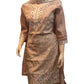 Rose Gold - Ladies Medium Length Top Palazzo Trousers Suit - Size 12 (38") - KTC250149 TK