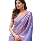 Lilac / Purple - Fancy Party Saree with Blouse Piece - UK stock - 24hr Dispatch - LTF4602 07VY26