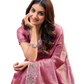 Dusty Pink - Fancy Party Saree with Blouse Piece - UK stock - 24hr Dispatch - LTF4601 07VY26