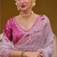 Lilac - Chiffon Saree with Fancy Ready made Blouse - TAT6905  JY 0624