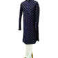 Navy Blue Men's Mirror Work Rich Churidar Kurta Set  -  SHU2202 VP0322
