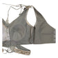 Silver Grey - Designer Ladies Short Top Palazzo Trousers Suit - Size 12 (38") - VMK KIA RR