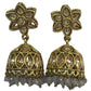 Grey - Small - Antique Finish Traditional Zhumki Earrings - Bollywood - Weddings - SV2406 J 0724