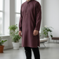 Dark Maroon - Brocade Mens Indian Kurta set - UK Stock - Weddings / Walimas , Sangeet, Diwali, Eid, Mehndi / Henna - NAD25717 KA