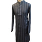 Dark Grey - Silky -  Mens Indian Kurta set - Weddings / Walimas , Sangeet, Eid, Mehndi / Henna - NAD2514 01KP25