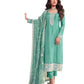 Sea Green - Simple / Classy Silky Ladies Indian Salwar Suit with Rich Dupatta - Available in Sizes 12 & 18 - VF69094 VR 0924