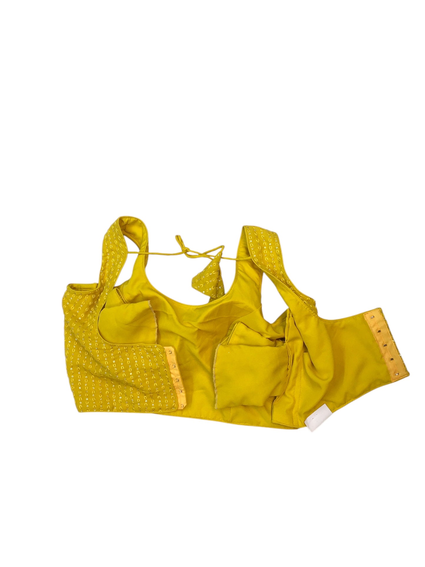 UK 12 / 38" Haldi Yellow Lucknow Chiffon Lehenga Set - UK Stock - 24h Dispatch - AF2330 TC 0623