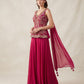 UK 12 / 38" - Fuchsia Pink - Designer Ladies Medium Top Palazzo Trousers Suit -  - VMK Sunita 10PA26