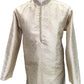 Cream / Gold Handloom Banarasi Mens Kurta Set - UK Stock - 24h Dispatch - KCS241003 VA 0223