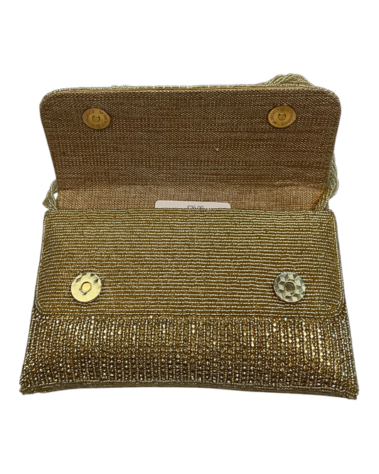 Gold - Rich Hand Embroidered Clutch Bag / Handbag -Bollywood / Weddings - AKB278 11KJ25