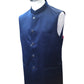 PREMIUM Slim Fit Mens Navy Blue BandhGala / Prince / Chinese Collar Open Jacket with inside Waistcoat- Fantastic Fit - CS2407 JP 0524