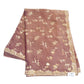 Dusty Pink - Chiffon Crepe - Party Wear Embroidered Saree with Blouse Piece - SP2504004 PY