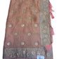 Coral - Tissue Chiffon - Party Wear Embroidiered Saree with Blouse Piece - SP250421 TV