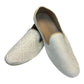 Very Comfortable Cream Brocade Loafer Style Mojri - Indian Mens shoes - Mojari , Khossay -  YD2602