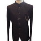 Dark Wine - PREMIUM Slim Fit Mens Self Brocade BandhGala / Prince / Chinese Collar Jacket - Fantastic Fit - CS2504 01TA25