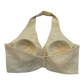 Size 36" / UK 10 - Gold - Shimmery Crinkle Halter Neck Saree blouse with cups - UK Stock - Quick Delivery - RNK - R999A-KJ