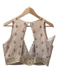 Champagne / Beige - Designer Silky Lehenga Set - Weddings , Sangeet,  Henna, Haldi - 24h Dispatch - ZC2401 KVY 0124