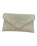 Silver - Rich Hand Embroidered Clutch Bag / Handbag -Bollywood / Weddings - MJ061 06KP26