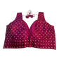 40" / UK 14 - Magenta / Rani - Silky Designer Saree blouse with cups,  Sleeveless - UK Stock - Quick Delivery - RNK - R717 KV