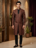 SALE ! Black / Maroon - Mens Sherwani / Indo-Western - Fantastic Value - SW9207 03RC10