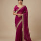 Magenta  / Rani - Saree with Thread / Stone Work and Blouse Piece - UK stock - 24hr Dispatch - SP2612 KR