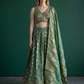 Size UK 14 (40" Bust) Adjustable to Size 14 - Mint Green - Banarasi Silky Lehenga Set - Mehndi / Sangeet / Bridesmaids / Weddings / Garba  - UK Stock - 24h Dispatch - JF10530 05PA26