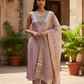 UK10 / 36" - Dusty Pink - Silky Ladies Trousers Suit - Sangeet / Henna / Temple - OC42067 TY