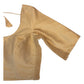 Gold - HYBRID Silky Saree blouse - With Elastic on both side for Great fit - Size 34"-44" - XS, S, M, L, XL, XXL - VAM1216 A