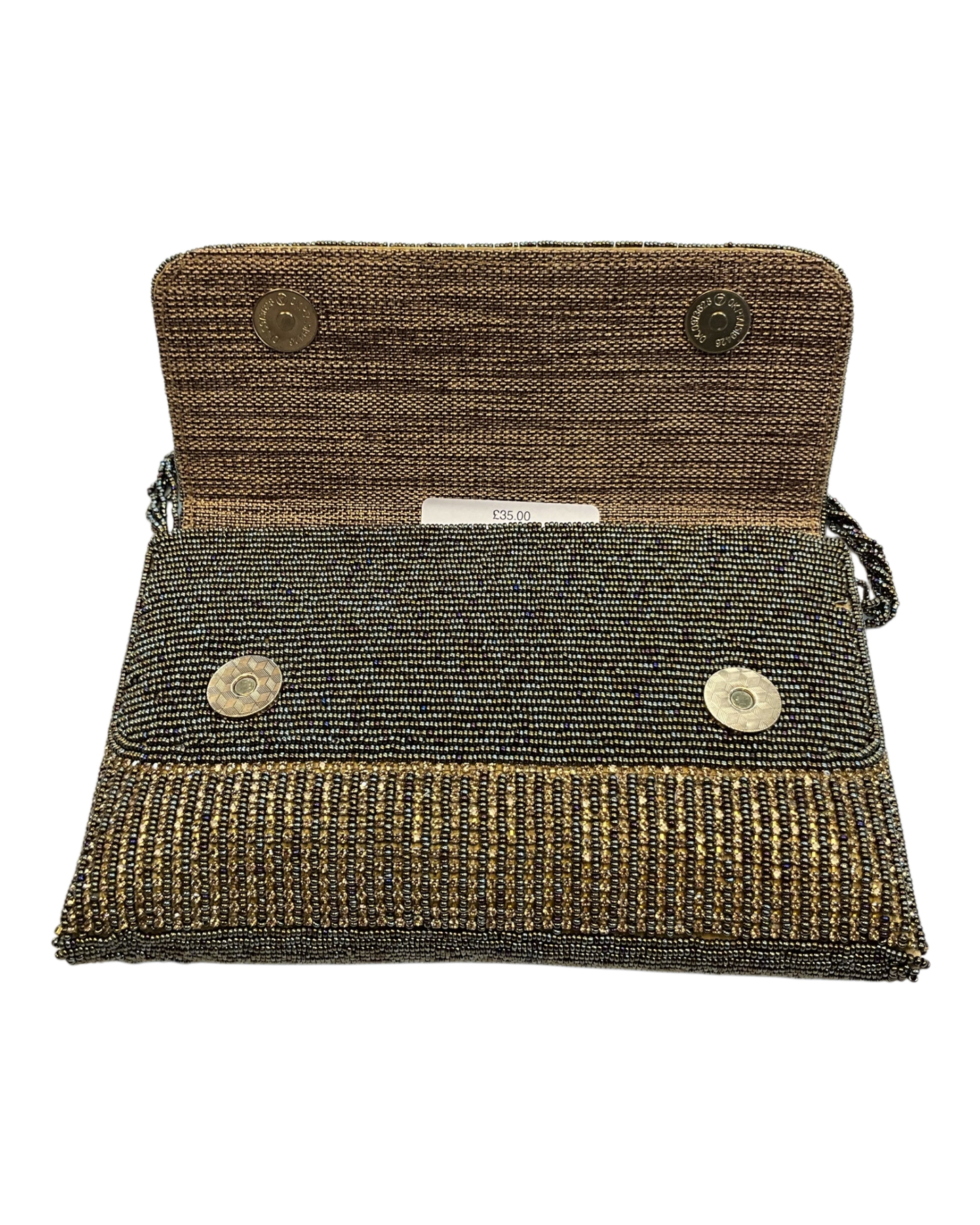 Antique Gold - Rich Hand Embroidered Clutch Bag / Handbag -Bollywood / Weddings - AKB278 11KJ25