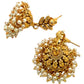 Pearl / Gold - Medium Size Gold Finish Necklace Set with Earrings - Bollywood - AE2516 08KY25