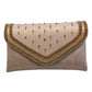 Champagne / Light Brown - Rich Silky Antique Embroidered Clutch Bag - AY253 10Rp24