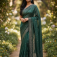 Sale ! Bottle Green - Fancy Saree with Blouse Piece - VC2310 KVP 0323