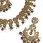 Brown - Large Size Necklace Set with Earrings - PRI1752 KK 0424