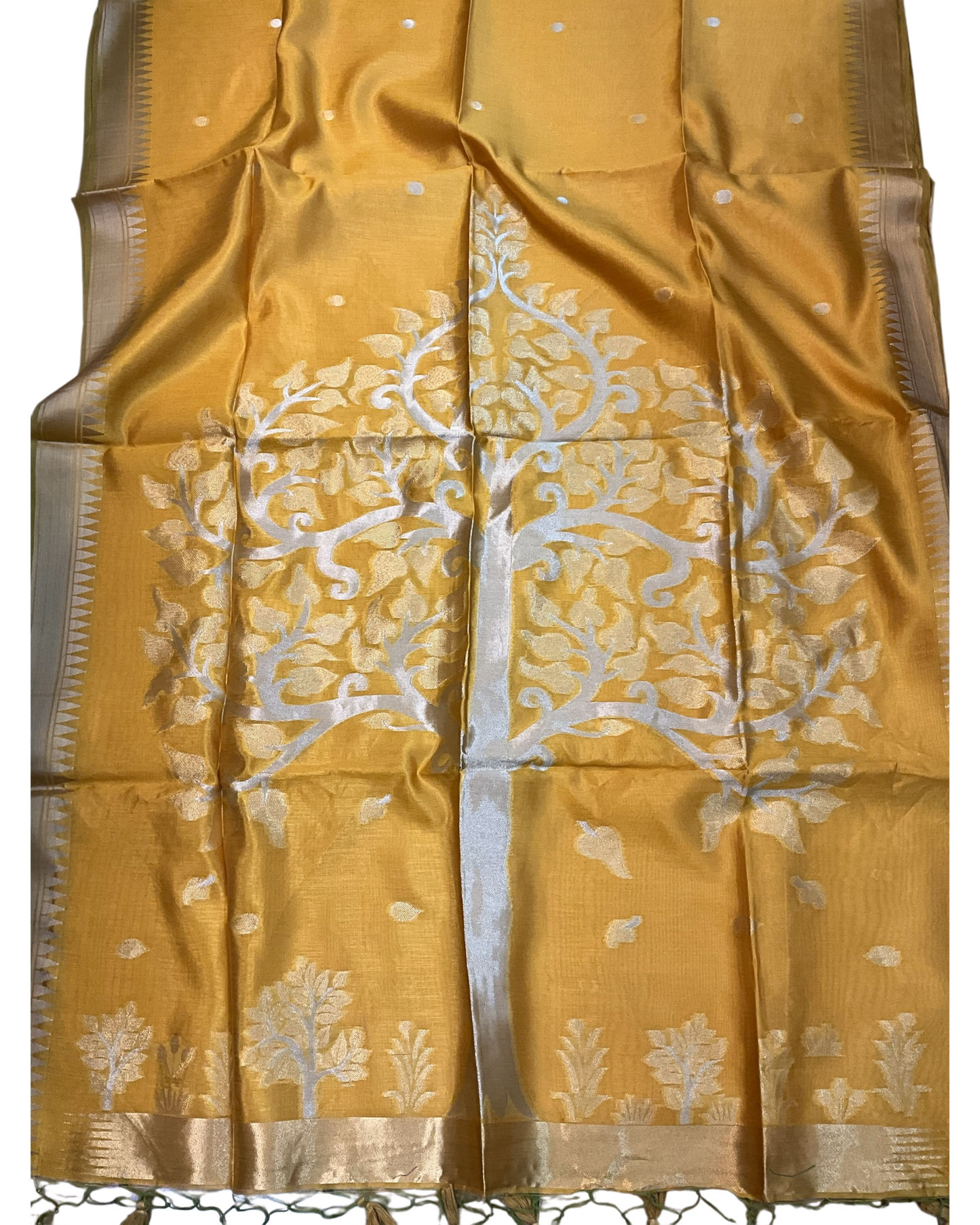 Haldi Yellow - Handloom Saree with Blouse Piece - UK stock - 24hr Dispatch - RT-BT002 07KJ26