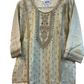 UK 16 / 42" - Cream - Silky Ladies Trousers Suit - Sangeet / Henna / Temple - OC45124 TT
