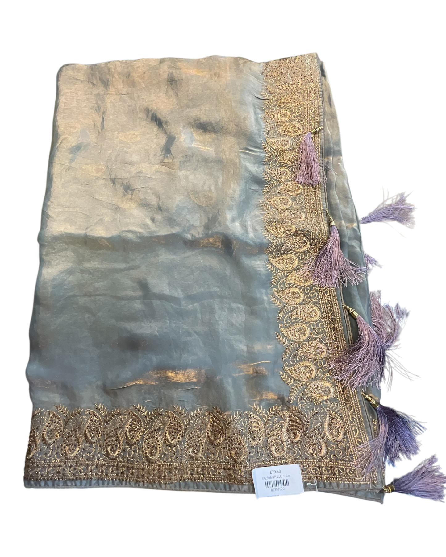 Lilac - Fancy Party Saree with Blouse Piece - UK stock - 24hr Dispatch - SP2608 VP