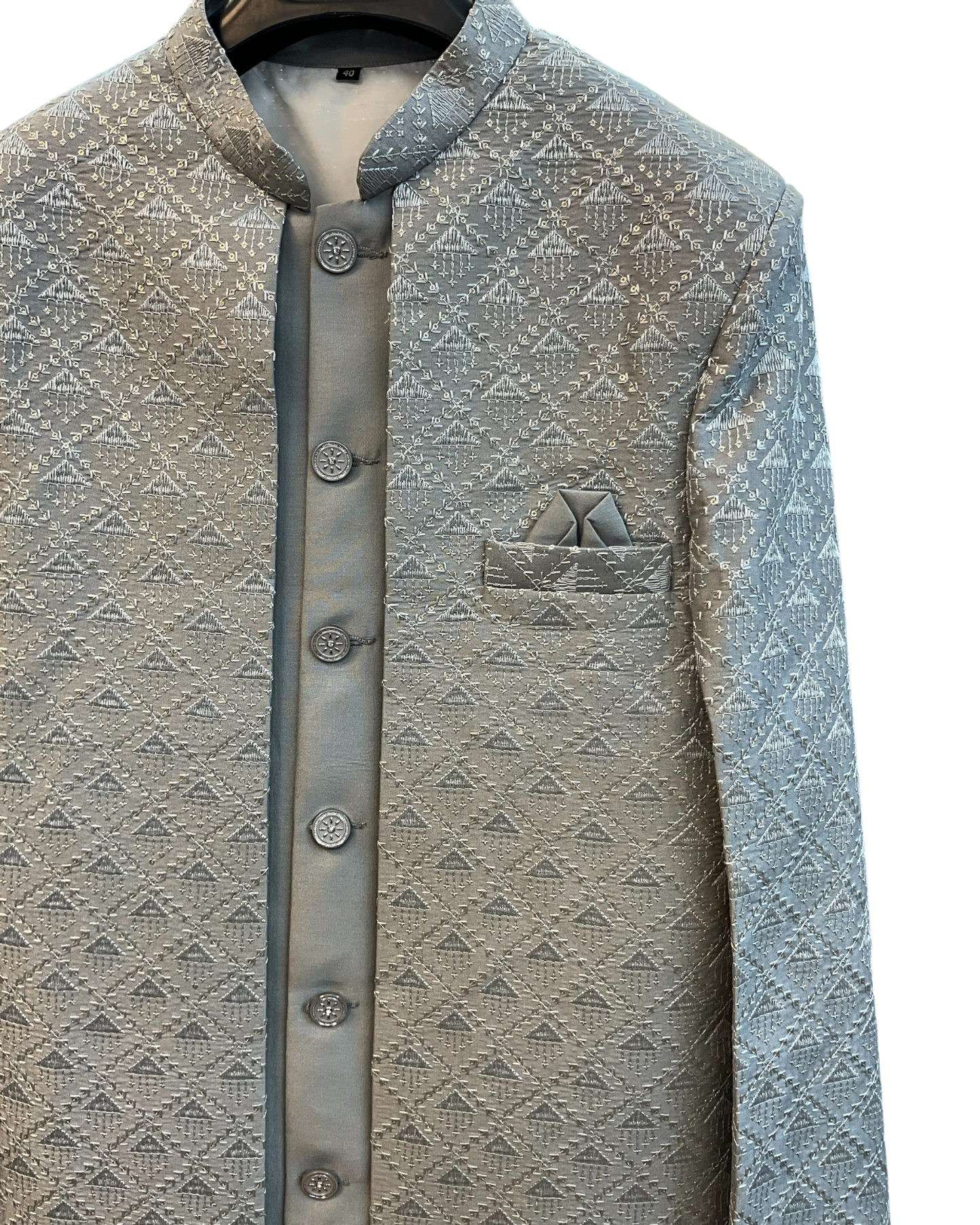 Silver Grey - Mens Double Layered Sherwani / Indo-Western - Fantastic Value - KCS6625 06TT26