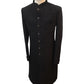 Size 38, 40, 42 - Black - Classic Suede Sherwani with Buttons -  BS787 01RV25