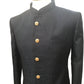 Black - Classic Self Brocade Sherwani with Gold Buttons -  BS786 JP 0823