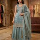 UK 12 / 38" - Light Blue - Ladies Sharara / Palazzo Trousers Suit - UK Stock - Sangeet / Henna / Weddings - DIL2740 TT