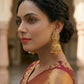 Multi Coloured - Gold Finish Temple Lakshmi & Peafowl Jhumka Earrings    - Bollywood - Weddings - 15ER221 09Ap26