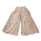 Champagne / Peach - Designer Ladies Short Top Palazzo Trousers Suit - Size 12 (38") - VMK KIA RR
