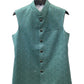 Sea Green - Rich Lucknowi Sequins Mens Waistcoat / Bandi - Bollywood - HHF2401 KK 0624
