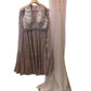 Dusty Pink - Designer Halter Neck Blouse, Chiffon Lehenga Set - Weddings , Sangeet,  Henna, Haldi - 24h Dispatch -ZC1333 KKP
